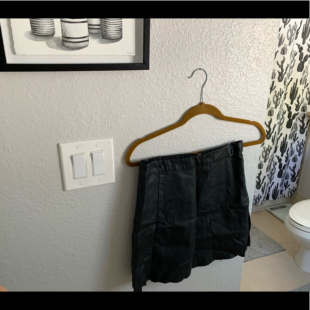 Faux Leather Black Skirt